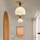 French Corridor Fabric Aisle Lights Medieval Style Retro Entrance Romantic Cloakroom Balcony Wood Ceiling Lamp by Ljojo