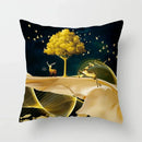 Golden Tree Forest Pillow Case by Ljojo: Car/Home Sofa Bed Decor, 45x45cm Decorative Cushion Cover