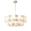 Ljojo LED Chandelier: Luxe Fingerprint Design for Living Room, Bedroom, Villa & Hotel Lobby
