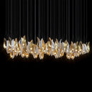 French Elegant Blue White Gold Petal Chandelier for Home Decor by Ljojo