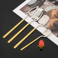 Ljojo Matte Flatware Set - Stainless Steel Knife Fork Spoon Dinnerware
