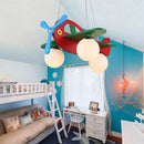 Ljojo Log Airplane Chandelier: Nordic Minimalist LED Pendant Lamp