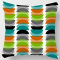 Colorful Blocks Geometric Abstract Pattern Cushion Cover by Ljojo