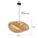 Natural Wicker Rattan Pendant Light Hand Knit Braided Ceiling Lamp by Ljojo