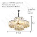 Ljojo LED Crystal Ceiling Chandeliers | Modern Luxury Designer Hanging Lamps for Living Room