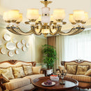Ljojo Luxury Natural Jade Chinese Chandelier for Living Room Restaurant Villa Duplex