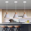 Ljojo Loft Modern Wood Pendant Light Nordic Kitchen Chandelier Industrial Living Room Luminaire
