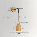 Ljojo LED Wall Light for Wabi Sabi Home Decor - Yellow Travertine Bedroom Design