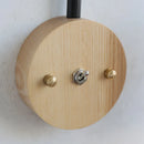 Ljojo LED Wall Sconce with Flexible Black Hose & Wood Accent