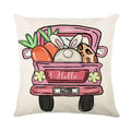 Easter Bunny Eggs Pillowcase 45x45cm Linen Pillow Covers, Ljojo Home Decor Brand
