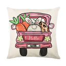 Easter Bunny Eggs Pillowcase 45x45cm Linen Pillow Covers, Ljojo Home Decor Brand