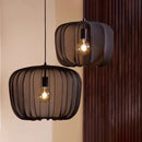 Ljojo Modern Fabric Pendant Lamp Minimalist Chandelier for Wabi Sabi Living Room