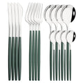 Ljojo 16-Piece Stainless Steel Cutlery Set Dinnerware Flatware Kitchen Tableware