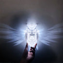 Eagle Owl Light Projection 3D Printed Night Light LED Wall Lamp by Ljojo