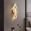 Ljojo LED Wall Sconce: Modern Design, Lustre Interior Lights, Gold/Black, Bedroom Mood Light