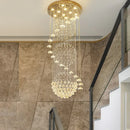 Ljojo Loft Crystal Ceiling Chandelier for Staircase Room Decor