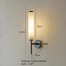 Ljojo Marble LED Wall Lights - Elegant Black Gold Copper Sconce for Various Rooms