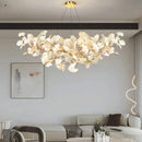 Scandinavian Ginko Leaf Chandelier Light for Living Room | Ljojo