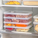 Ljojo 4/6-Grid Fresh-Keeping Box with Lid: Reusable Fridge Food Storage Container