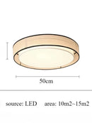 LED Bedroom Ceiling Light Modern Circular Fabric Lampshade Home Decor by Ljojo