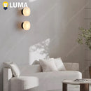 Natural Spanish Marble Wall Light, Luxury Alabaster Wall Lamp for TV Bedroom Hotel Decor by Ljojo