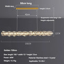 Ljojo Modern Gold Crystal Chandelier Ceiling Lamp for Dining Living Bedroom Island Decor