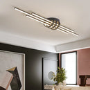 Ljojo 110x22cm Modern LED Ceiling Lights for Bedroom Living Room in Black/White