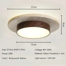 Modern Yellow Stone LED Ceiling Chandelier Lamp | Wabi-sabi Stylish Pendant Light for Home Decor