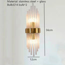 Clear Glass Wall Light for Living Room with E14 G9 Bulb, Ljojo Brand