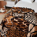 Ljojo Leopard Print Knit Throw Blanket - Ultra Soft Micro Plush - 51"x63"