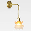 Copper Japanese Style Aisle Wall Lamp | Retro Flower Led Lighting by Ljojo