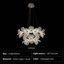 Ljojo Luxury Duplex Staircase Chandelier Designer French Flowers Pendant Light