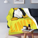 Ljojo Linux Tux Penguin Logo Fleece Throw Blanket for Programmer Geek Nerd Home Decor.