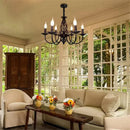 Black Iron Nordic Style Chandelier for Modern Living Room by Ljojo