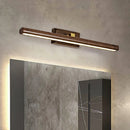Ljojo Luxury Walnut Wood Bathroom Mirror Light 40CM 8W LED Wall Lamp