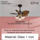 Ljojo Modern Scandinavian LED Blade Ceiling Fan Light with Remote Control for Living Dining Kitchen