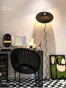 Ljojo Minimalist Pleated Fabric Floor Lamp for Living Room and Bedroom