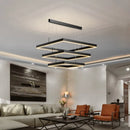 Modern Black Aluminum Square Pendant Light Chandelier Ljojo Home Decor Suspension