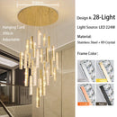 LED Crystal Chandelier: Modern Villa Hanging Light for Hotel Lobby & Staircase - Ljojo