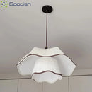 French Lace Waves Hand-Knitted LED Pendant Light Creamy Style Home Chandelier by Ljojo