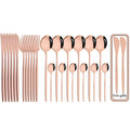 Ljojo 24-Piece Stainless Steel Cutlery Set - Complete Dinnerware Tableware Set
