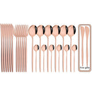 Ljojo 24-Piece Stainless Steel Cutlery Set - Complete Dinnerware Tableware Set