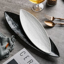 Ljojo Long Leaf Plate - Premium Ceramic Sushi Platter