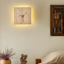 Ljojo LED Wall Clock Yellow Stone Light for Modern Nordic Decor