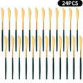 Ljojo Mirror Gold Stainless Steel Dinner Knives Set for Home & Restaurant