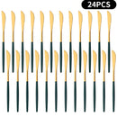 Ljojo Mirror Gold Stainless Steel Dinner Knives Set for Home & Restaurant