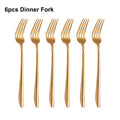 Ljojo 21 Piece Gold Cutlery Set - Stainless Steel 304 Elegant Tableware