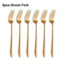 Ljojo 21 Piece Gold Cutlery Set - Stainless Steel 304 Elegant Tableware