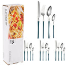 Ljojo 16-Piece Stainless Steel Tableware Set for Restaurants, Hotels, and Homes