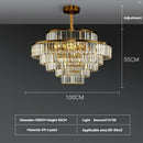 Ljojo Luxury Gold Crystal Chandelier for Living Room Villa Kitchen Decor